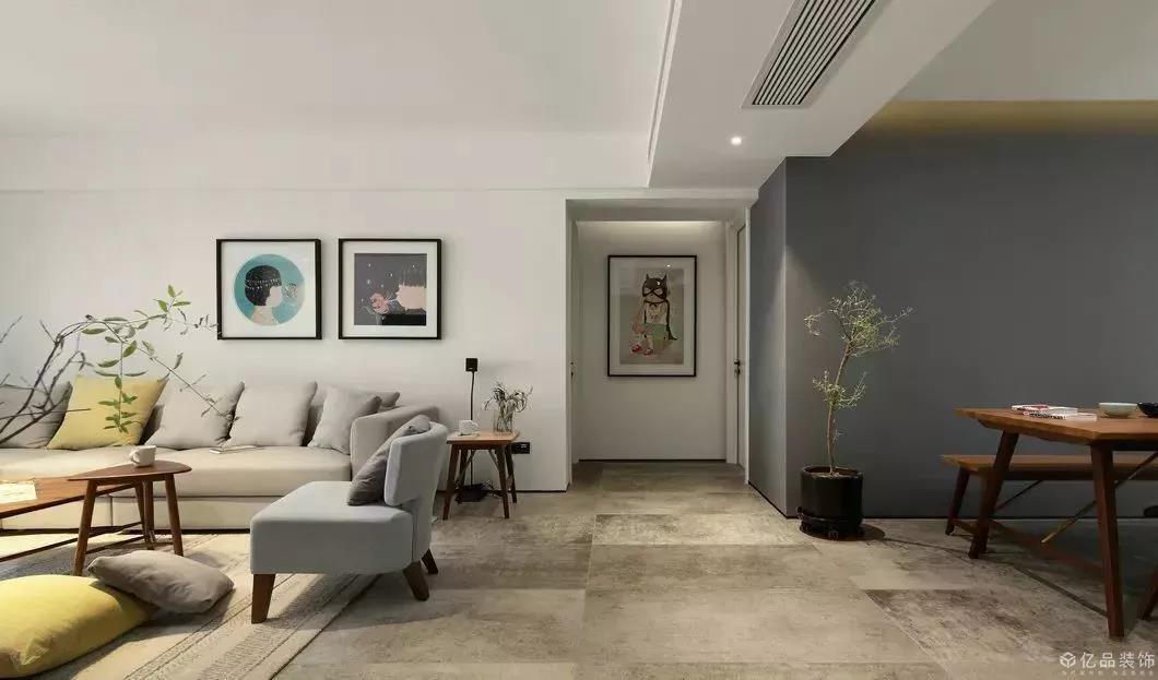 120㎡簡約中性的色調(diào)搭配，讓現(xiàn)代的居家溫馨時尚感浮然而生。