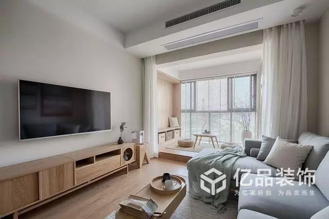 億品裝飾|80平小戶型，原木色的，自然柔和