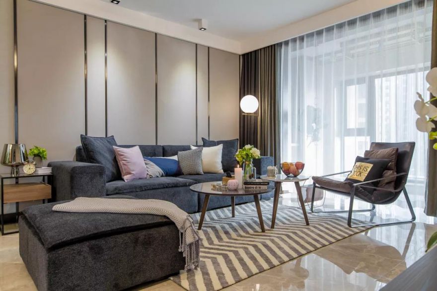 億品裝飾|102平米輕奢風(fēng)三房，都市男喜歡的風(fēng)格，品質(zhì)感十足